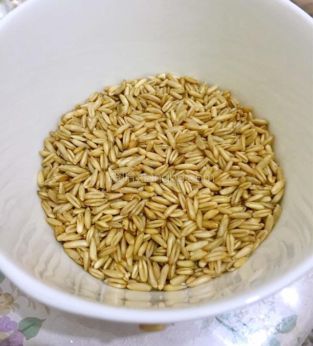 燕麦米洗净浸泡备用