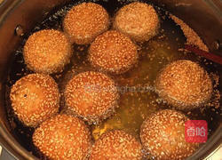 红豆沙煎堆，广东美食的做法图解9