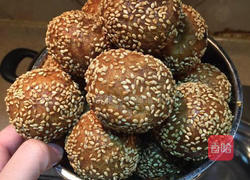 红豆沙煎堆,广东美食的做法图解10