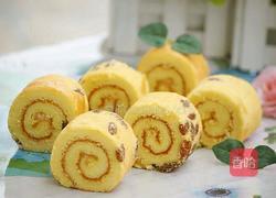 低糖葡萄干蛋糕卷的做法图解1