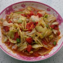 西红柿炒卷心菜的做法[图]