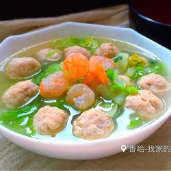 鲜虾鸡肉丸子汤的做法[图]