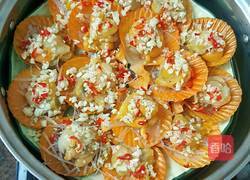 豉油蒜蓉蒸扇贝的做法图解10