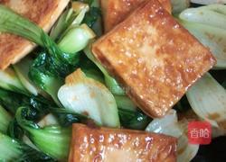小白菜炒豆腐的做法图解4