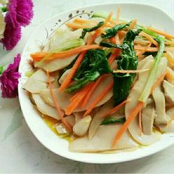 小白菜炒杏鲍菇