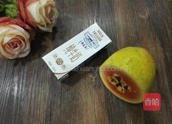 电饭锅木瓜炖牛奶的做法图解1