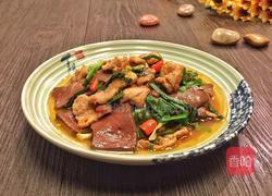 血豆腐肉片炒青蒜的做法图解12