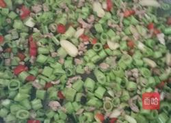 空心菜杆炒肉沫的做法图解2