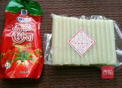 番茄酱炒年糕的做法图解1