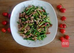 肉丝炒蒜苔的做法图解9