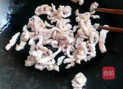 肉丝炒蒜苔的做法图解5