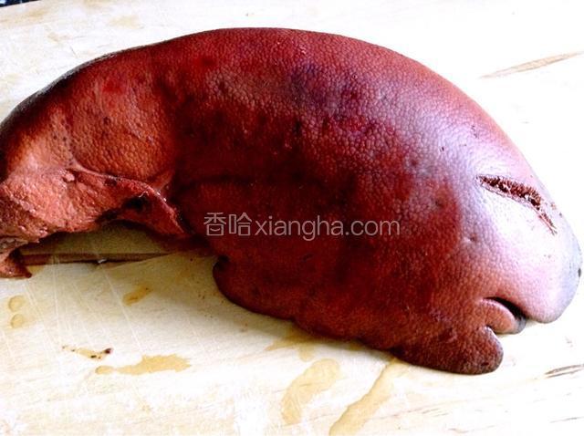 一小时后取出猪肝切片。