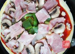 培根烤蘑菇披萨的做法图解7