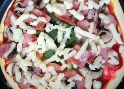 培根烤蘑菇披萨的做法图解8