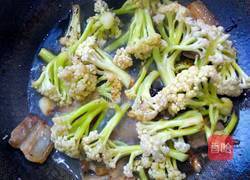 有机花菜炒肉的做法图解10