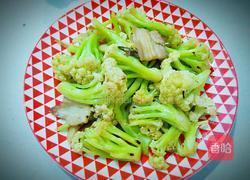 有机花菜炒肉的做法图解12