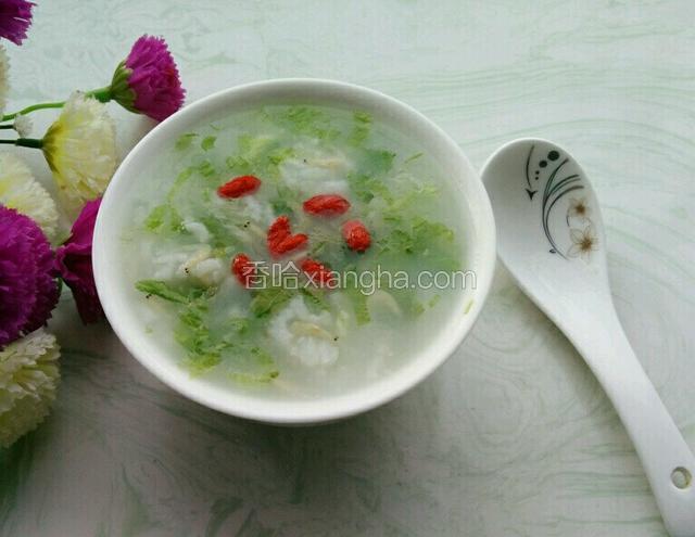 虾米青菜粥