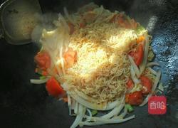 番茄鸡蛋炒方便面的做法图解9