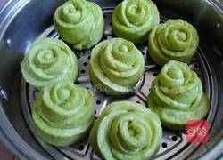 绿玫瑰花卷的做法图解16