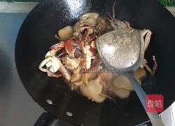 梭子蟹炒年糕的做法图解7