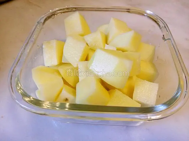 土豆切块
