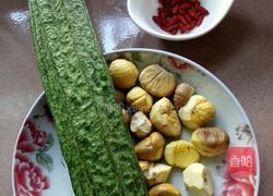 丝瓜烧栗子的做法图解1