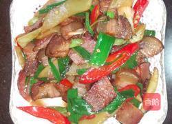 莴苣炒老腊肉的做法图解8