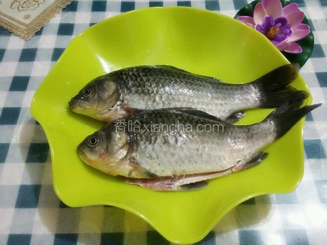 鱼洗净去肚中黑膜，买的时候店家都会帮忙杀好去鳞去鳃；