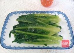 白灼油麦菜的做法图解6