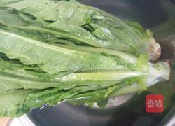 白灼油麦菜的做法图解1