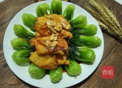 油菜蘑菇的做法图解1