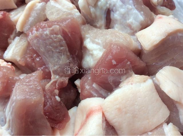 五花肉洗净切块