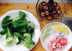 香菇肉片炒油菜的做法图解2