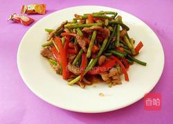 肉丝炒蒜苔的做法图解7