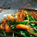 韭菜炒河虾