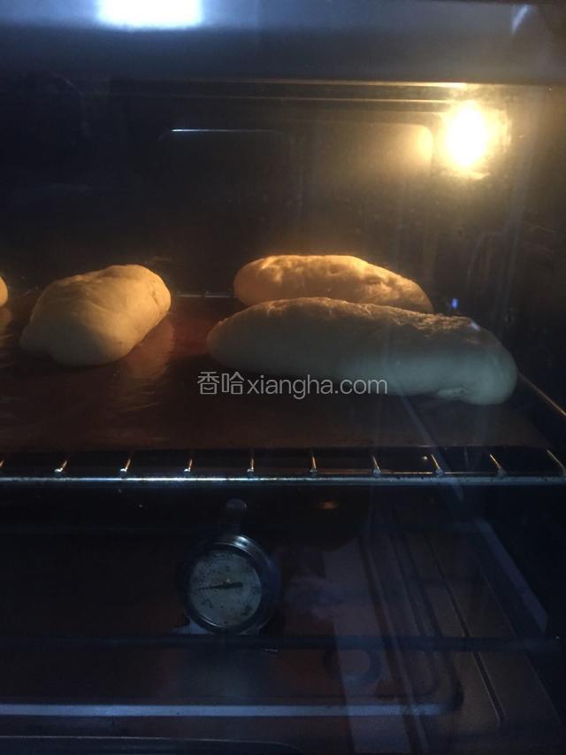 进行最后发酵至两倍大。烤箱预热180度。