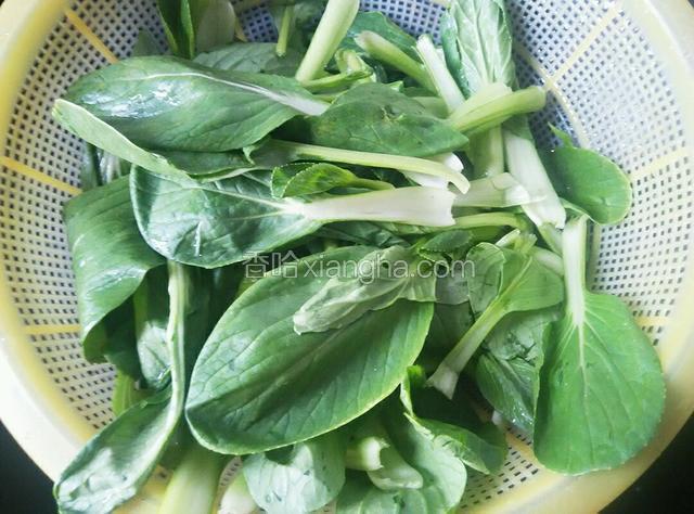 小油菜洗净滴干水