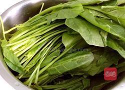 老醋菠菜花生米的做法图解2