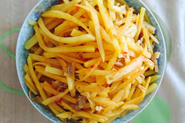 香辣土豆丝炒肉丝