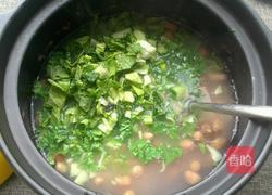 花生青菜粥的做法图解5
