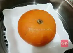 Pumpkin Steamed Egg Recipe Illustration 10
