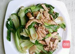 虾皮香菇小白菜的做法图解4