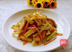 素炒西芹三丝的做法图解8