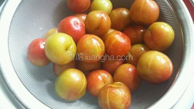 一个小时后，捞出泡在盐水中的李子