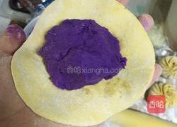奶油紫薯南瓜包的做法图解4