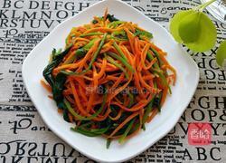 胡萝卜炒菠菜的做法图解7