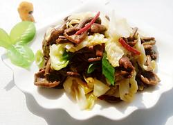 卷心菜炒滑子蘑