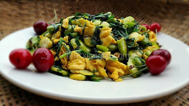 韭菜鸡蛋蚕豆米