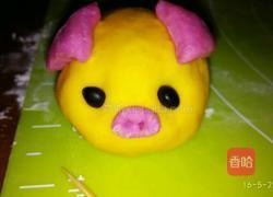 南瓜豆沙小猪包的做法图解12