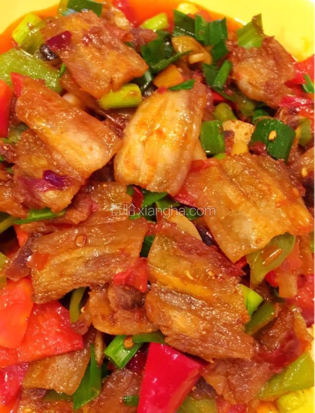 好了一份香喷喷的红椒绿意回锅肉就OK了???